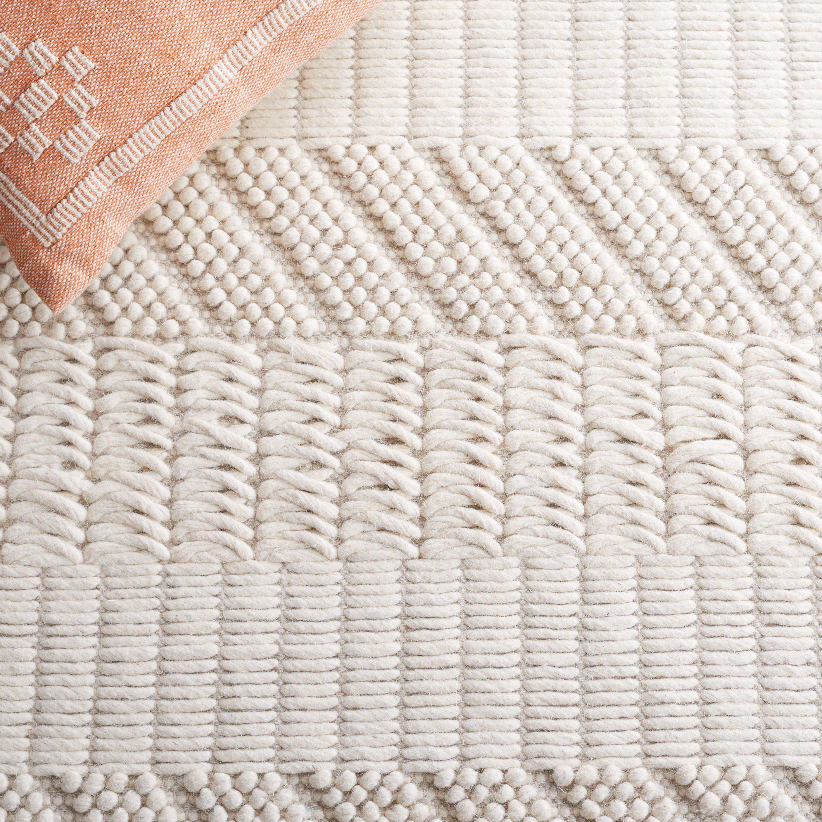 SAFAVIEH Natura Danny Striped Area Rug, Ivory, 6' x 6' Square