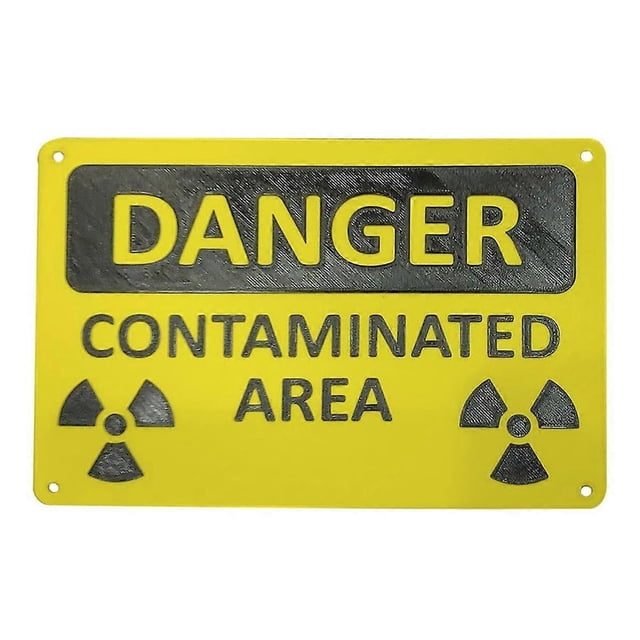 High Visibility Metal Patches Nuclear Radiation Warning Sign Effectively Identify Hazards Durable and Easy to Install