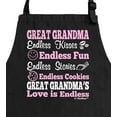 thumbnail image 2 of ThisWear Great Grandma's Love Endless Apron for Kitchen Two Pocket Apron Black, 2 of 7