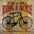 thumbnail image 2 of Donovan, Maria 20x20 Black Ornate Wood Framed with Double Matting Museum Art Print Titled - Life is Like Riding a Bicycle, 2 of 4