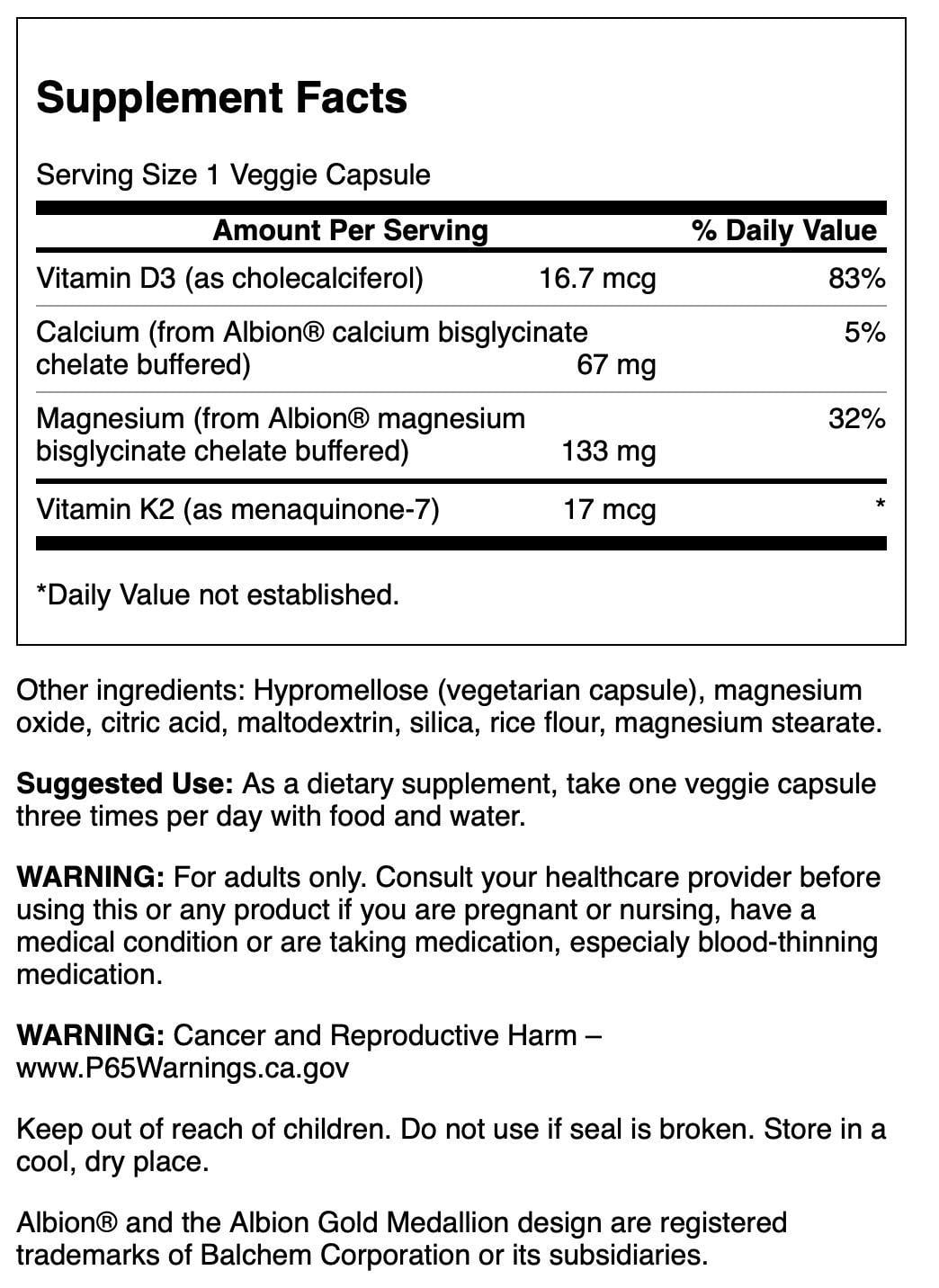 Swanson Albion Chelated Magnesium & Calcium 2:1 90 Veg Capsules (2 Pack)