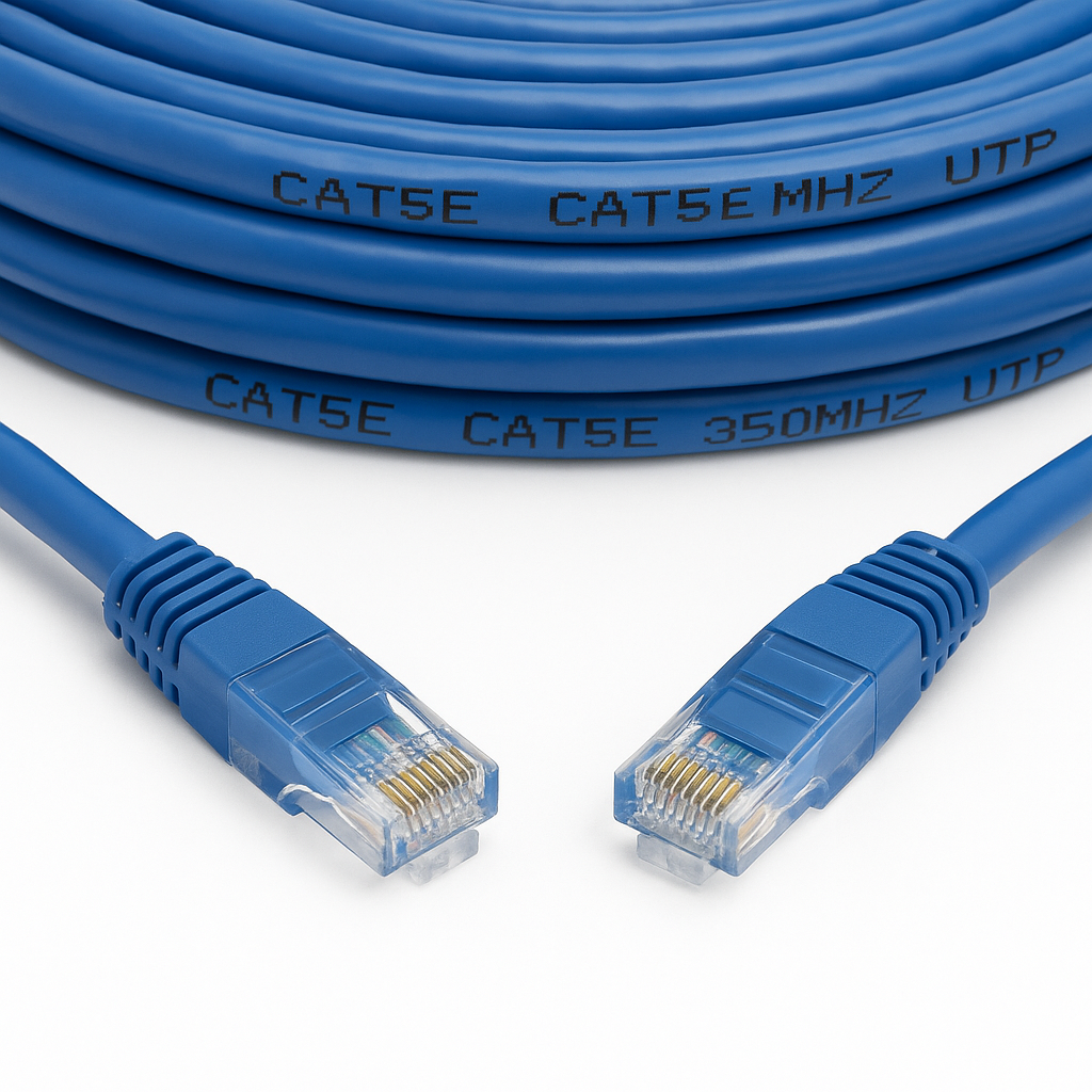 75ft Cat5e Ethernet Network Cable – UTP Patch Cable with RJ45 Connectors, Blue