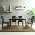 thumbnail image 3 of Weston Home Declan Black Metal Frame Upholstered Black Faux Leather Dining Chair, Set of 4, 3 of 3