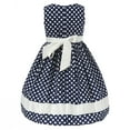 thumbnail image 2 of Richie House Girls' Polka Dotted Dress with Bow RH0795, 2 of 7