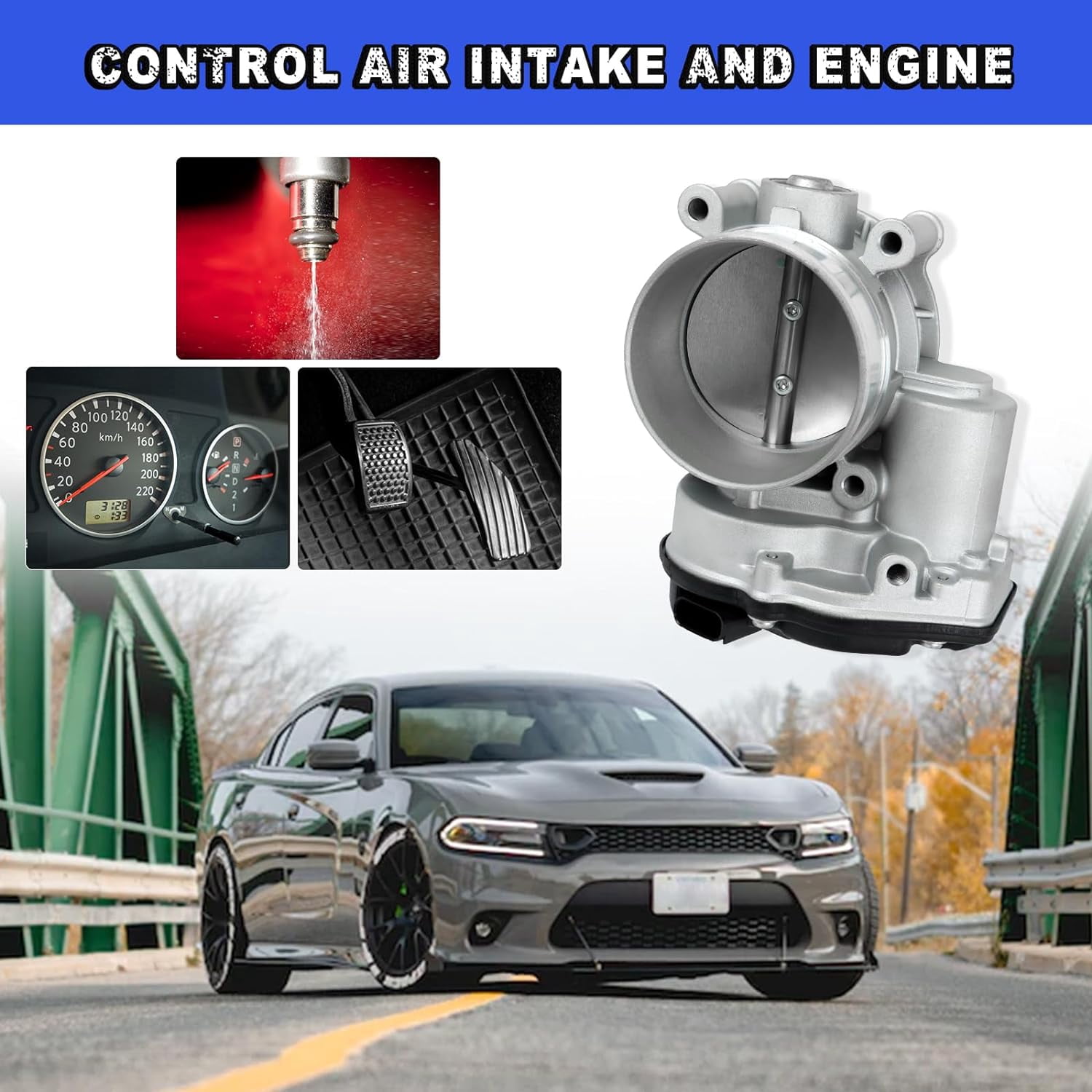 PANGOLIN Throttle Body ‎977-593 Fits for 2011-2020 Transit-150 250 350 Expedition F-150, Lincoln Navigator Electronic Throttle Body Assembly Replacement Part OE BL3Z9E926A, BL3Z9E926B
