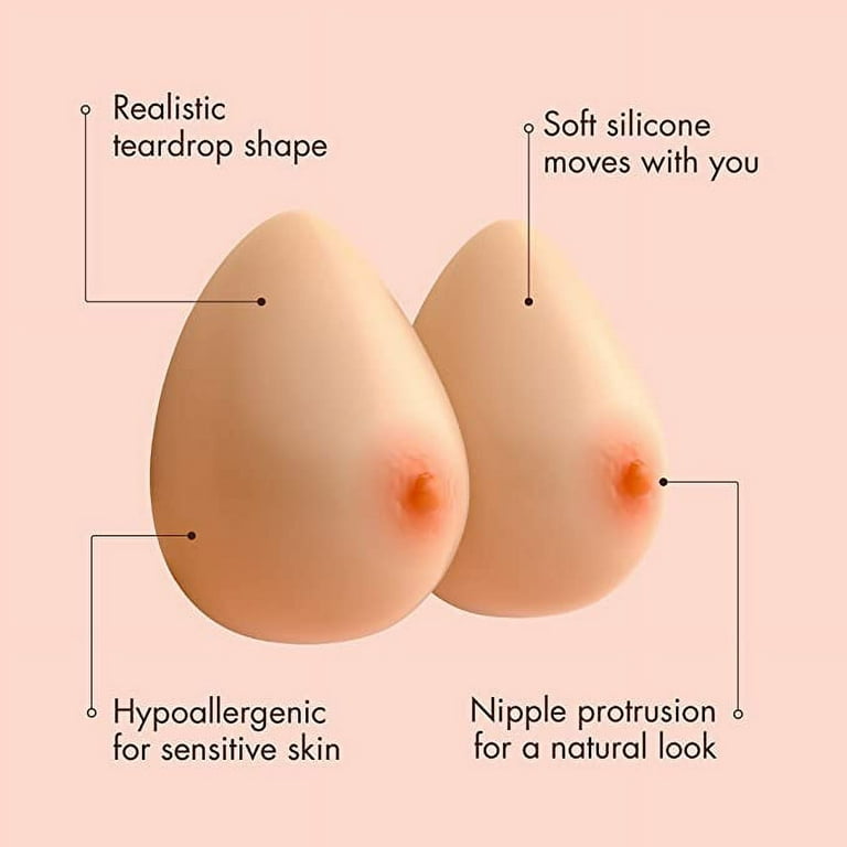 Feminique Silicone Breast Forms for Mastectomy, E Cup (2800g) Nude