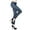 Faux Cuff Ankle Detail/Black, variant on Women's Elastic Waistband Jeggings, Dip Dyed/Blue, One Size