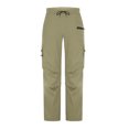 thumbnail image 3 of Chiccall Mens Cargo Pants with Zipper Pockets Elastic Waist Drawstring Training Sweatpants Loose Summer Beach Joggers Beige L, 3 of 5