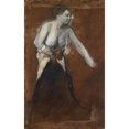 thumbnail image 2 of Edgar Degas 16x24 Gold Ornate Framed and Double Matted Museum Art Print Titled - Standing Female Figure with Bared Torso (Young Woman at Her Toilette) (1866-1868), 2 of 4