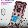thumbnail image 2 of Designed for Samsung Galaxy Z Flip 6 5G Case, Military Grade Protective Phone Case Cover with Enhanced Metal Ring Kickstand [Support Magnet Car Mount] Compatible with Z Flip 6 5G, Rosegold, 2 of 7