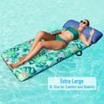 thumbnail image 4 of Piscina flotante Parentswell de gran tamaño, 185 x 90 cm, con reposacabezas, color verde, 4 of 6
