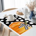 thumbnail image 3 of Thanksgiving Day Placemats Set of 4 Bow Orange Pumpkin Heat Insulated Linen Place Mats, Washable Stain-Proof Table Mats for Dining Tables Holiday Decor 13x19inch, 3 of 9