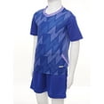 thumbnail image 3 of Kaerm Unisex Kids Boys Girls Sport Athletic Outfit Shorts Sleeve T-shirts with Shorts Football Blue 3XS, 3 of 7