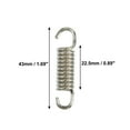 thumbnail image 3 of Unique Bargains 4 Set 43mm 1.69' Motorcycle Exhaust Pipe Spring with U Shape Hooks Stainless Steel Silver Tone, 3 of 6