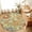 Yellow, variant on Small Round Rug 3Ft, Gray Green Boho Floral Non-Slip Washable Circle Rugs Carpet, Vintage Abstract Art Ethnic Flowers Indoor Outdoor Rug Floor Mats Throw Runner for Bedroom Living Room Bathroom