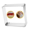 thumbnail image 1 of Labymos Cake Mold Stainless Steel Adjustable Cake Ring Square Shaped Mousse Cake Cutter Baking Mold, 1 of 7