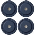 thumbnail image 2 of Couvercles de Remplacement pour Pyrex 7200-PC 2 Tasses, Couvercle de Rangement Rond en Silicone pour Bol en Verre Anchor Hocking 4 Pack avec Marque de Date Bleu Foncé, 2 of 4