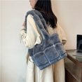thumbnail image 4 of Bolso Mano Peludo Casual Lindo Nube Con Clip Felpa Suave Y Cruzado Un Hombro para Mujer (gris), 4 of 9