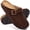 Coffee, variant on Womens Suede Clogs Comfort Slip-On Mules with Adjustable Buckle Strap Indoor Outdoor Sandals