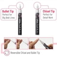 thumbnail image 3 of czcpp-White Chalk Markers - 4pcs Assorted Size, Liquid Chalk Markers, White Chalk Pen for Chalkboards, 3 of 4