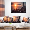 thumbnail image 4 of Designart African Ancient Ruins at Seashore - Oversized Beach Throw Pillow - 12x20, 4 of 5