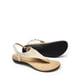 thumbnail image 4 of Sandalias planas con soporte para el arco y tiras en T para mujer DREAM PAIRS en color nude, 4 of 9