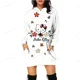 thumbnail image 4 of Vestido sexy hasta la rodilla para mujer, de primavera y otoño, con capucha, manga larga, con bolsillos de HELLO KITTY, vestido sencillo e informal ajustado, 4 of 5