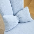 thumbnail image 3 of Ktaxon Teddy Fleece Office Chair, Rabbit Ear Backrest Vanity Chair, Adjustable Swivel Reading Chair for Home Office Light Blue, 3 of 7