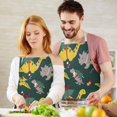 thumbnail image 3 of Green Dinosaurs ChristmasTrees Socks Apron-Garden Aprons for Women with Pockets-Cotton Linen Waterproof Kitchen Cooking Gardening Aprons Adjustable for Kitchen,Cooking,BBQ and Salon 33x27 Inch, 3 of 7