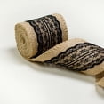 thumbnail image 3 of AK-Trading 2.5" Wide x 10 Yards Long Natural Burlap Craft Ribbon with Lace (Jute Ribbon, Burlap Tape, Rustic Decor) with Black Lace, 3 of 6