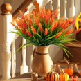 thumbnail image 3 of ZZ Nigirior Artificial Flowers for Outdoor Plants 24 Bundles Fake Lavender Plastic Faux Monkey Grass for Verandah Window Garden., 3 of 6