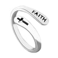 thumbnail image 1 of Qarigey Anillo de tamaño ajustable para mujer, anillos abiertos lisos encantadores con personalidad, regalo de compromiso, joyería de moda de aluminio Ropa, zapatos y accesorios Miscelánea Qarigey AP005475-00, 1 of 6