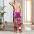 thumbnail image 2 of Pofeuu Trolls Band Together Print Men's Pajama Pants with Elastic Waistband and Drawstring, Soft and Breathable Lounge Sleep Pants with Side Pockets-Small, 2 of 6