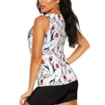 thumbnail image 3 of Balery Tulips Flowers Camiseta sin mangas estampada ligera para mujer, tops de entrenamiento sin mangas, camisetas de yoga transpirables de secado rápido.-Large, 3 of 7