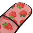 thumbnail image 2 of Dailycode Double Sided Oven Mitt with Loop Heat Resistant Kitchen Long Potholders 7" x 35" Cute Strawberries, 2 of 6