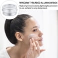 thumbnail image 4 of 15pcs 5ML Aluminium Jar Clear Screw Lid Round Storage Boxes Ointment Boxes, 4 of 6