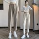 thumbnail image 5 of Pantalones de traje pequeños drapeados de primavera y otoño, pantalones de mujer holgados de cintura alta y adelgazantes, pantalones de tubo, 5 of 5