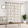 thumbnail image 6 of Lfeey Blackout Curtains for Bedroom 84 inch Lenght, Sage Brown Watercolor Floral, Thermal Insulated Light Blocking Grommet Drapes, Set of 2, 6 of 7
