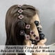 thumbnail image 2 of Pinzas para el cabello trenzadas con piedras de cristal brillantes, pinzas para el cabello con diamantes de imitación pequeñas, pinzas para el cabello trenzadas para mujeres (8 piezas-A), 2 of 7