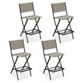 thumbnail image 1 of Topbuy Tabourets de Bar Pliants d'Extérieur - Ensemble de 4, Café, 1 of 6