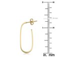 thumbnail image 3 of KoolJewelry 14k Yellow Gold Oval Open Hoop Earrings, 1.3", 3 of 4