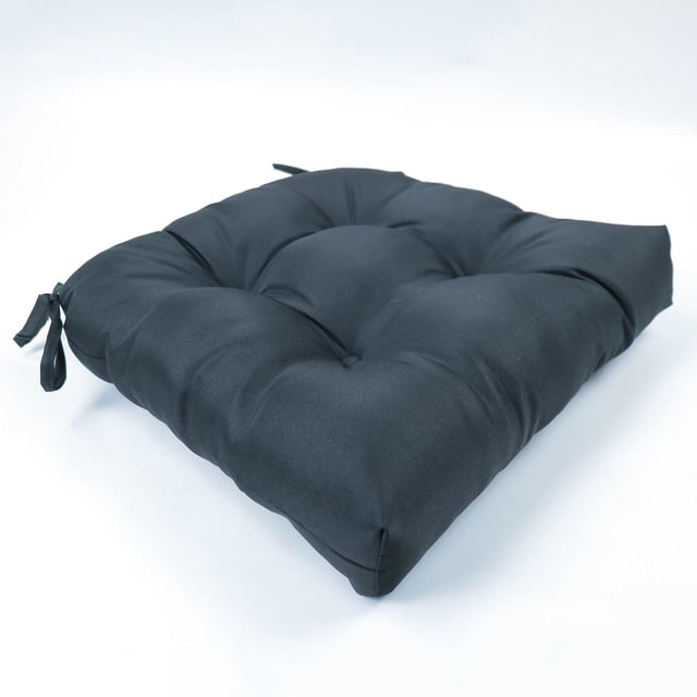 Cojín para Patio, Almohadilla Impermeable para Silla con Lazos, cómoda Almohadilla de Yoga cómoda y Agradable para la Piel, Multifuncional para sillas Negro shamjiam Cojín del asiento