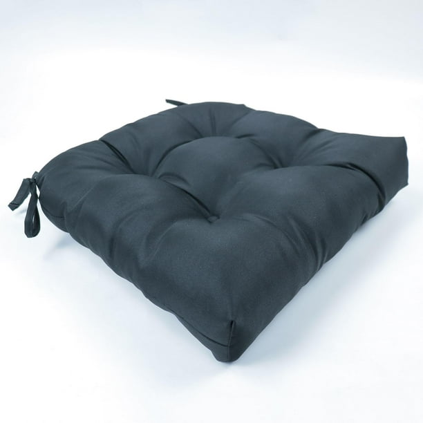 Cojín para Patio, Almohadilla Impermeable para Silla con Lazos, cómoda Almohadilla de Yoga cómoda y Agradable para la Piel, Multifuncional para sillas Negro shamjiam Cojín del asiento
