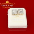 thumbnail image 3 of King of Bling's 1.44ct Cubic Zirconia 925 Yellow Sterling Silver Women's Hip Hop Square Earrings, 3 of 11