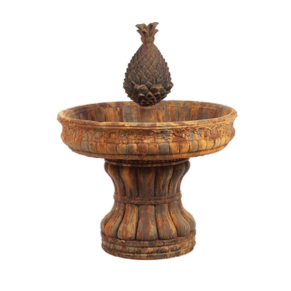 Solid Rock Stoneworks Concrete Welcome Fountain - 40" Tall - Rust