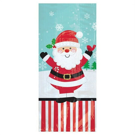 UPC: 0013051771591 | Amscan Christmas Jolly Santa Cello Party Bags 11-1/2 H x 5 W x 3-1/4 D Pack Of 200 Bags