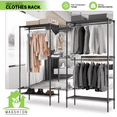 Magshion Wire Garment Rack Heavy Duty Clothes Rack Bedroom Armoires