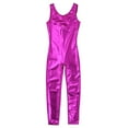 thumbnail image 5 of JanJean Leotard for Girls Gymnastics Metallic One Piece Bodysuit Full Length Unitard Ballet Dancewear Costume Rose 3-4, 5 of 7