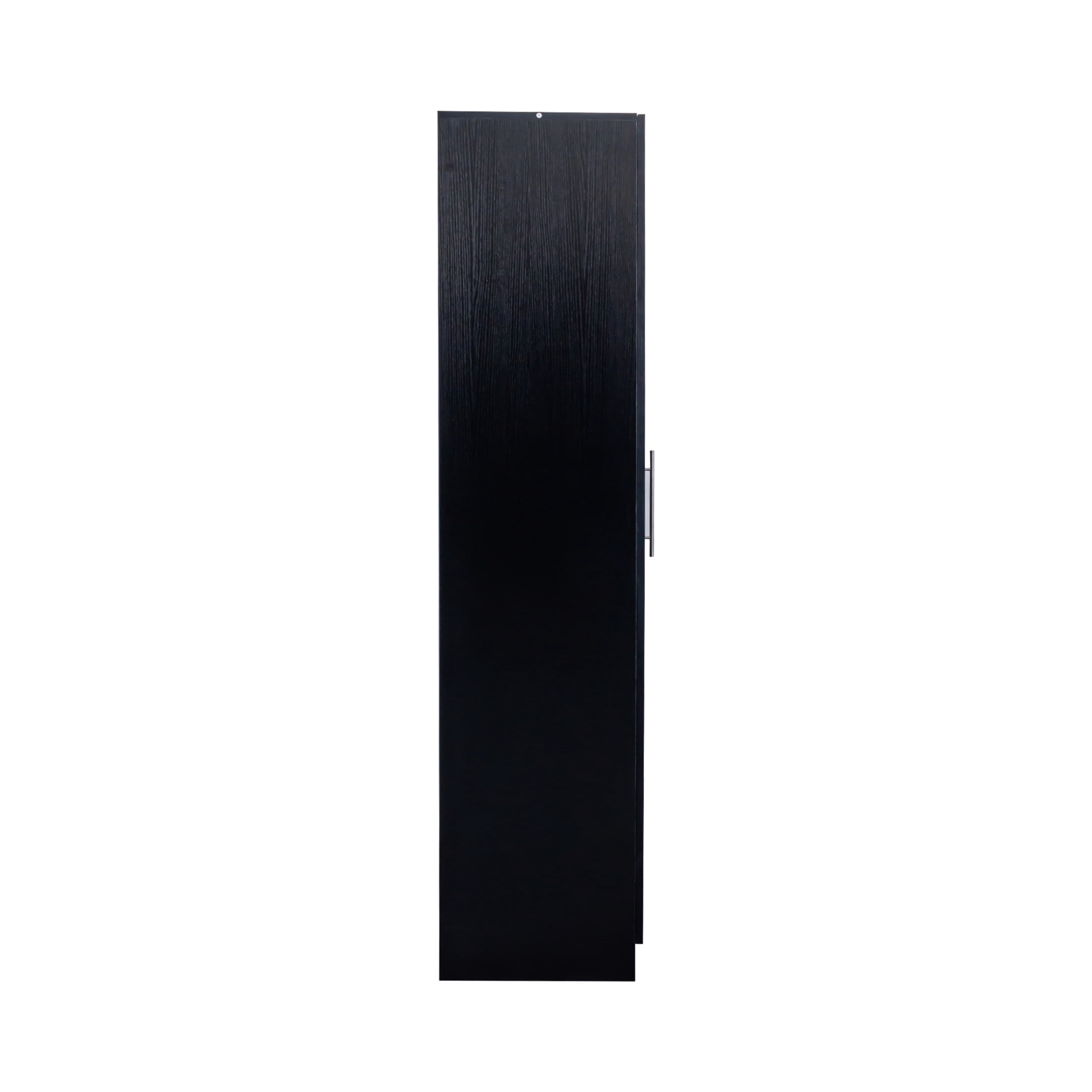 Noble House Divine 70.87" Wall-Mounted Storage Cabinet, Bathroom Stackable Tower, Minimal Slim Design, Black