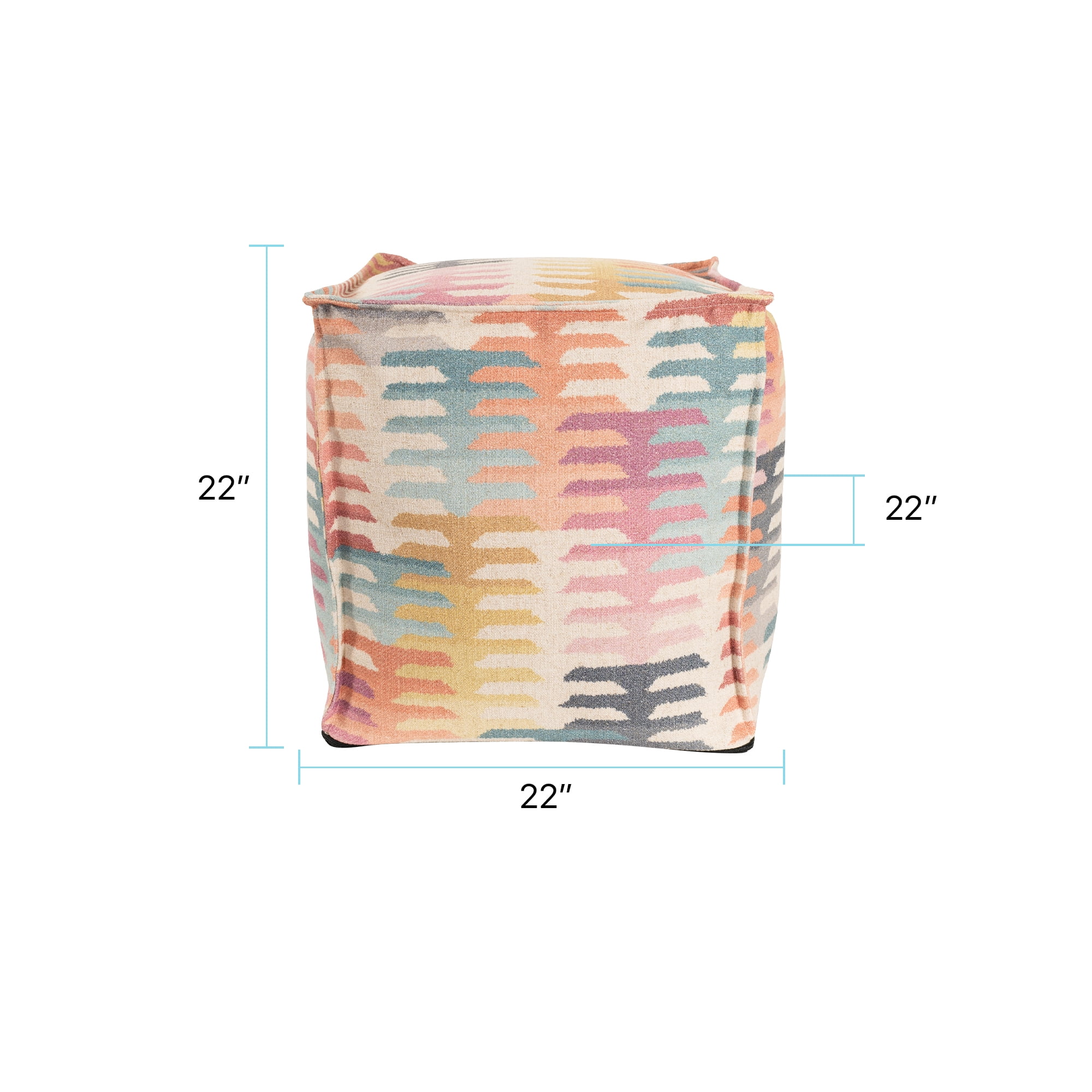 Navajo Multi Square Pouf